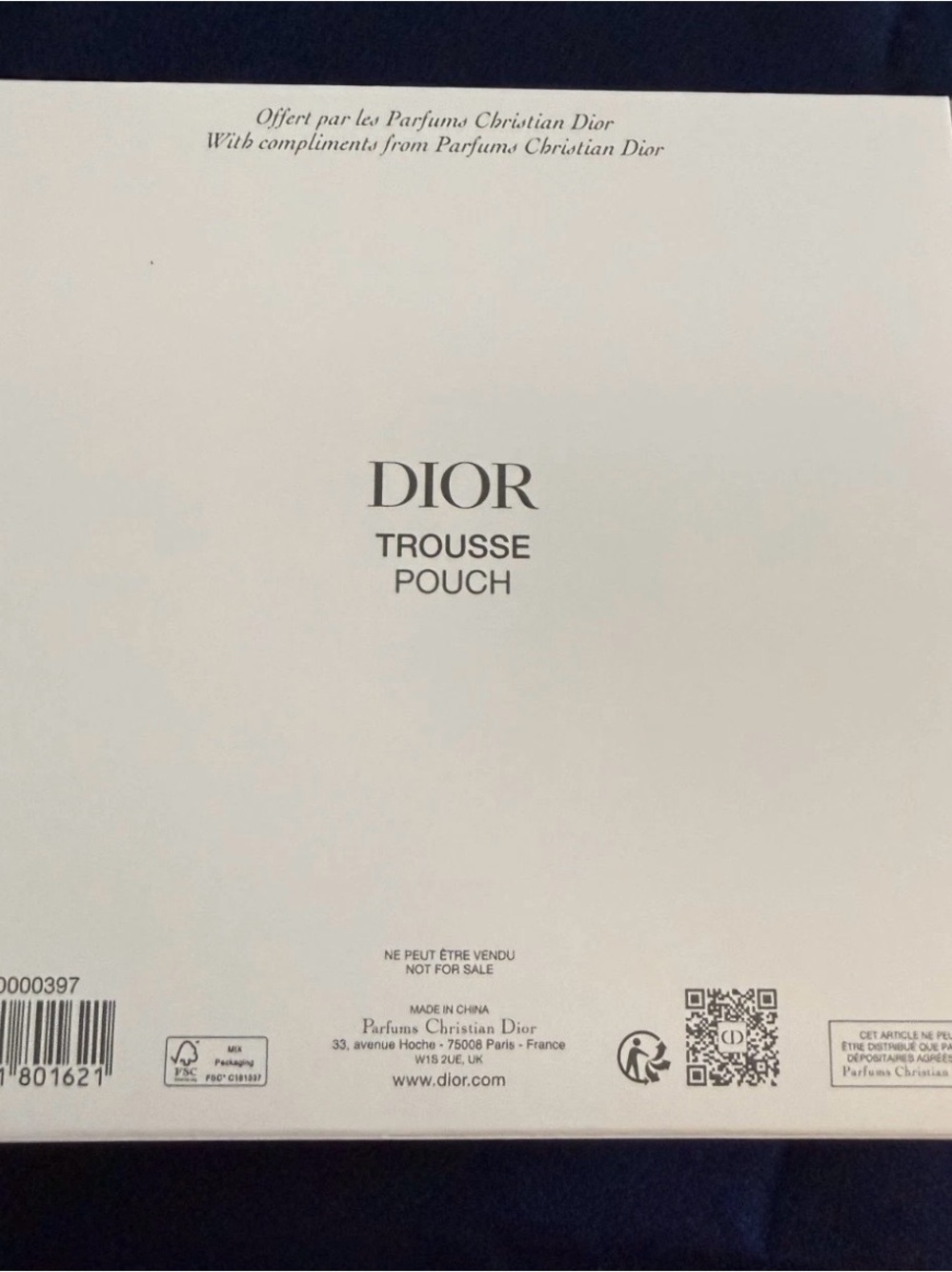 DIOR Embroidered Butterfly Round Pouch in Light Blue and Pink - Picture 8 of 10